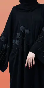 عباية ازهار تو اسود
