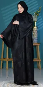 عباية كاندي اسود مشجر