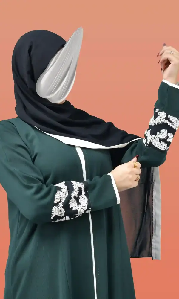 عباية سرلاء اخضر
