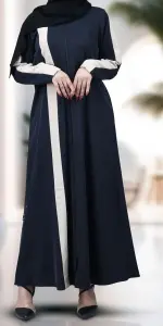 عباية ياقوت كحلي غامق